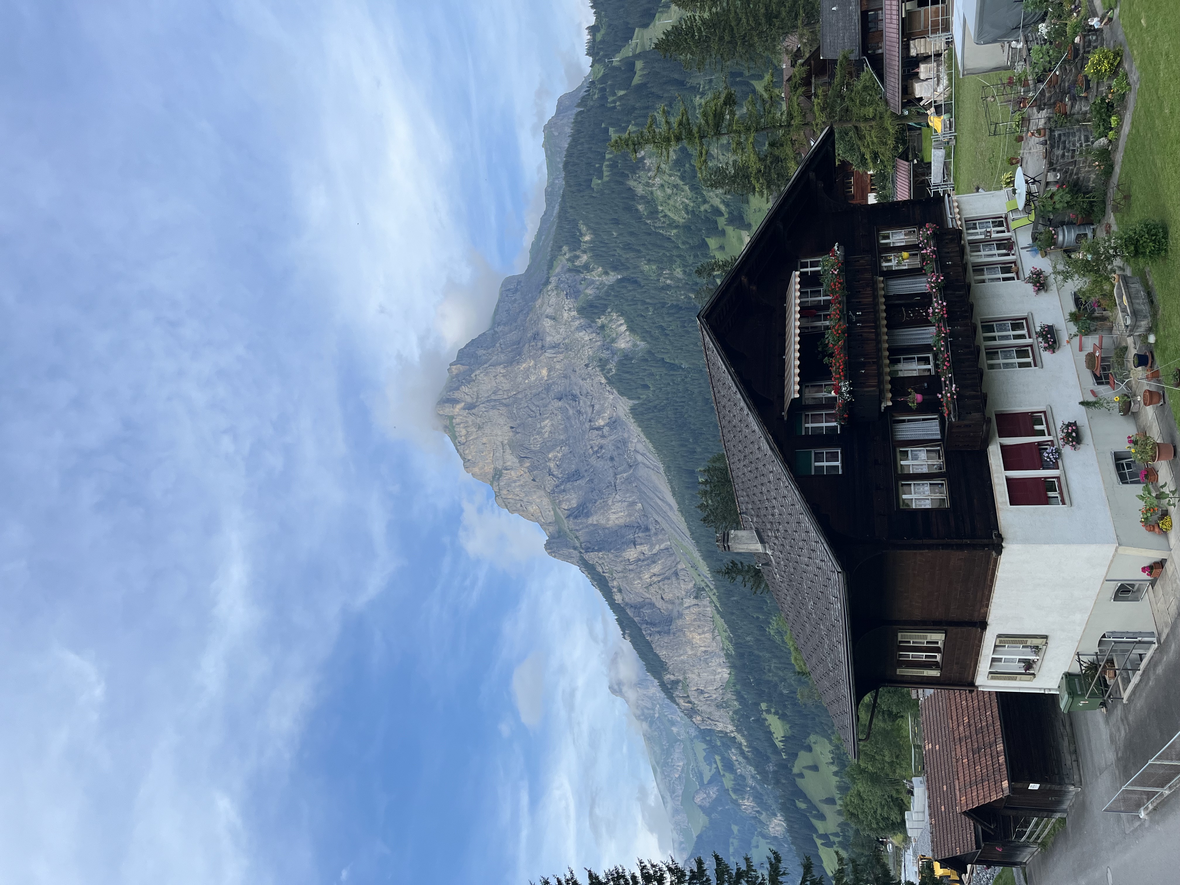 Traditional chalet with Balmhorn peak, Kandersteg