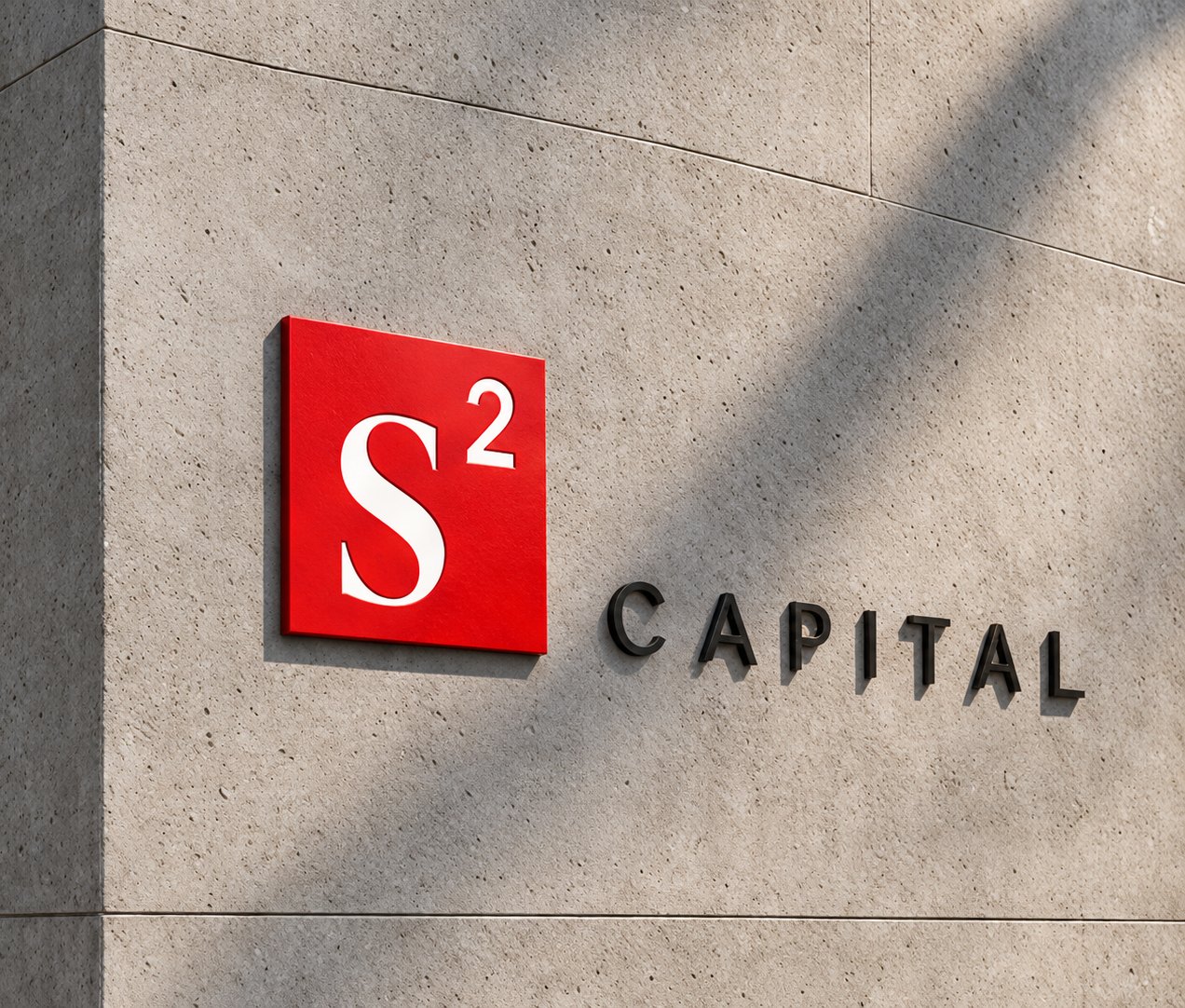 S² Capital sign on a stone facade